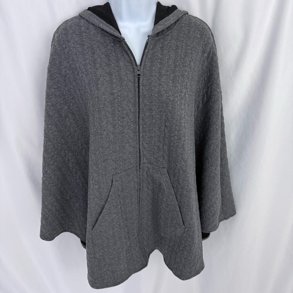 Le Moda Zip Up Sweater Poncho